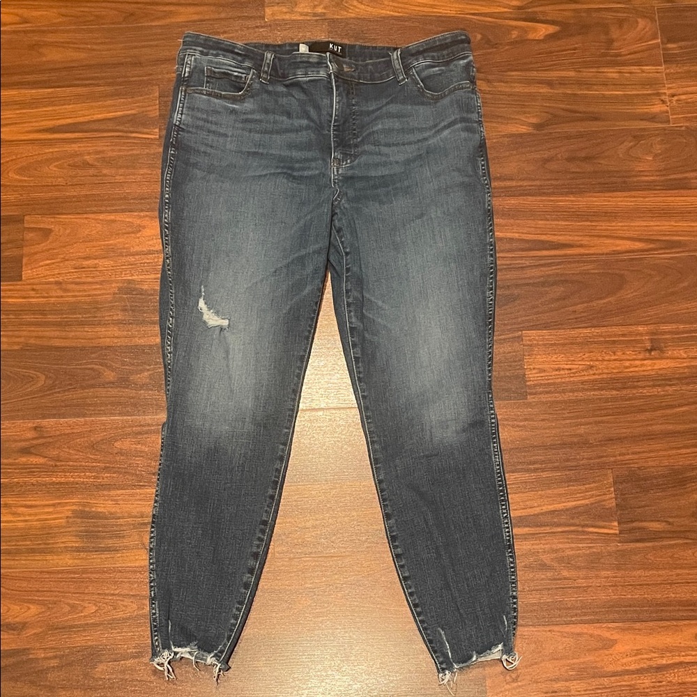 Kut from the Kloth Women’s Dark Blue Distressed Jeggings